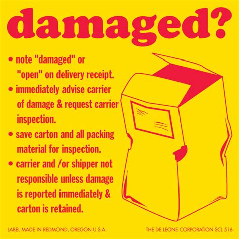 shipping packaging labels    damaged label americas finest