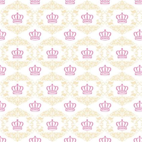 Papel De Parede Baby Adesivo Coroas Pink Arabesco Nude Elo