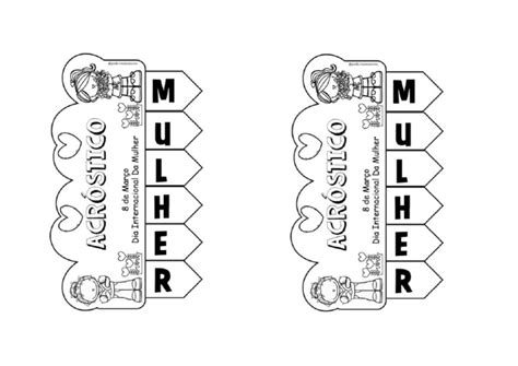 Acrostico Dia Da Mulher - Acróstico Dia Da Mulher | PDF