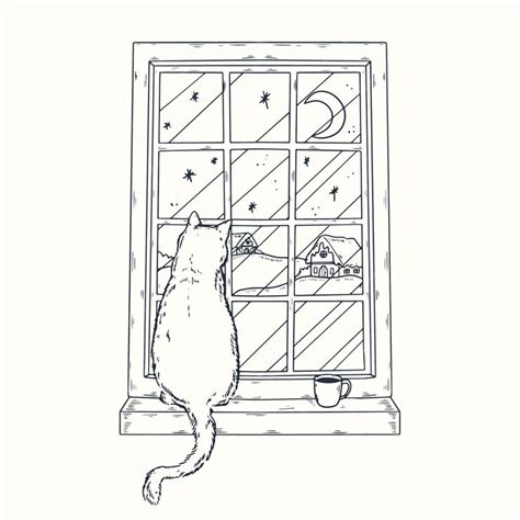Free Vector Hand Drawn Winter Window Illustration