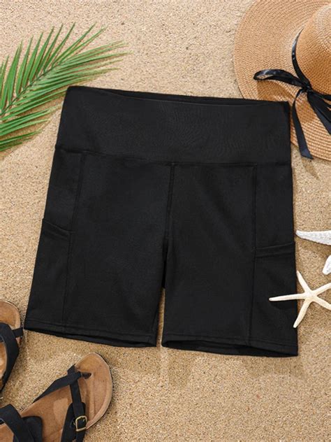 Pocket Casual Bikini Bottoms Plus Size Swim Shorts For Women Summer Large Surfing Trunks