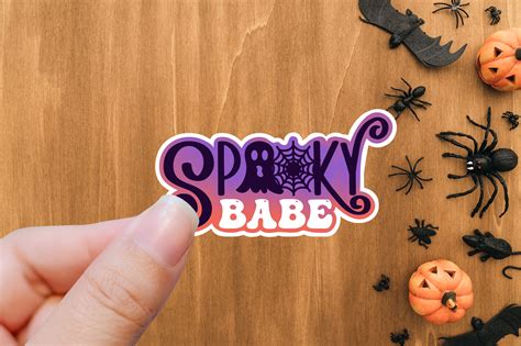 Spooky Babe Printable Halloween Sticker By CraftLabSVG TheHungryJPEG