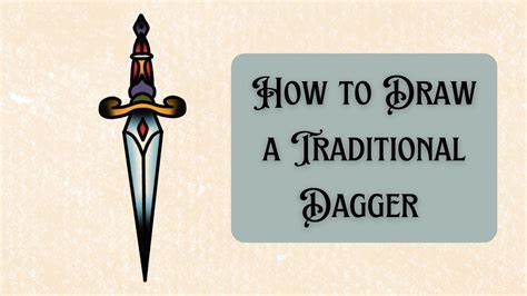 Easy Traditional Dagger How To Draw A Traditional Dagger On Procreate