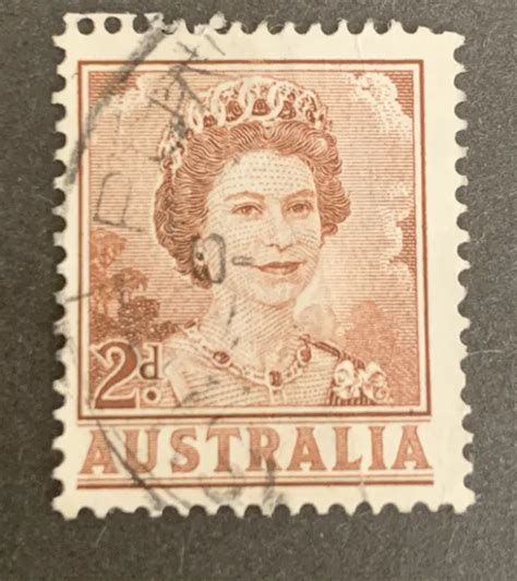 1959 63 PRE DECIMAL QUEEN Elizabeth II 2d Brown Stamp FU No WMK EUR 0