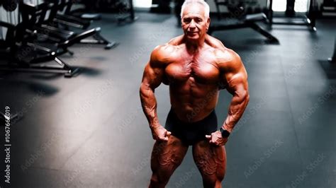 dedicated bodybuilder   senior years demonstrates  impressive