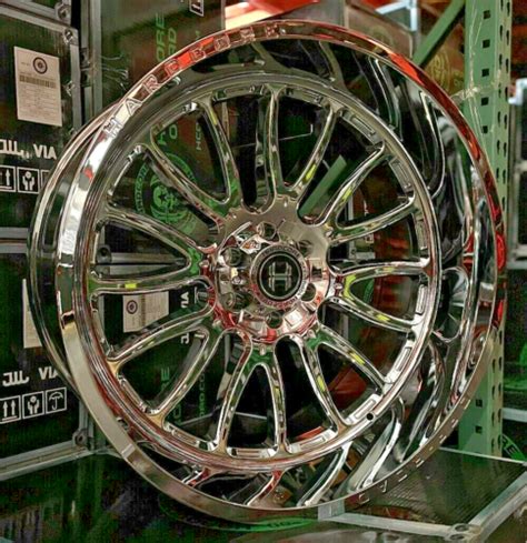 4 NEW 24X12 Hardcore HC101 Wheels Chrome 6x5 5 Chevy GMC 6x139 7 Ford