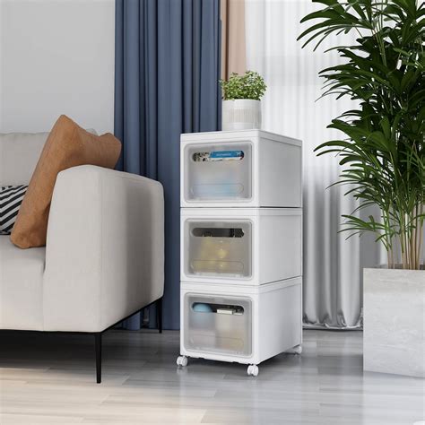 Комод для хранения вещей HOMSU Premium из 3 ящиков с колесиками ...