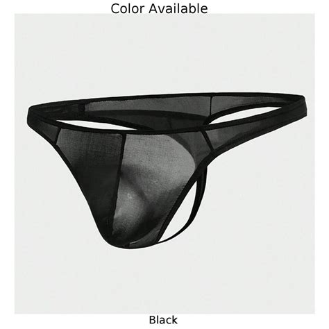 7 Low Rise Men S Sexy Thong Underpants Black Lingerie Briefs M 2XL Sizes EBay