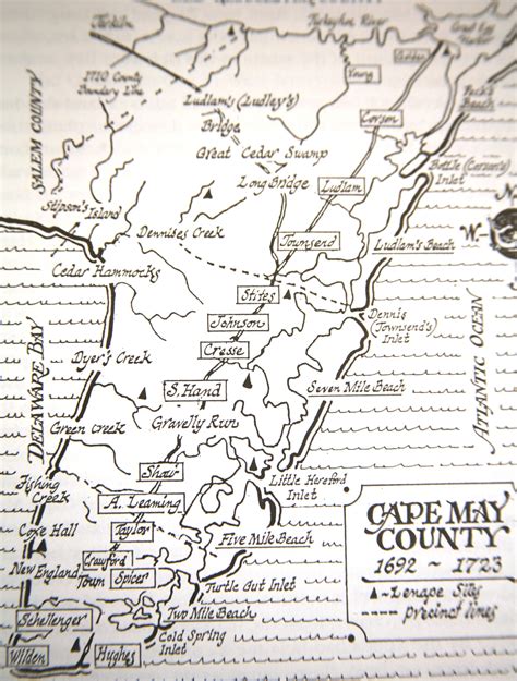 Cape May County Map NJ Shops Cape May County Vector Map