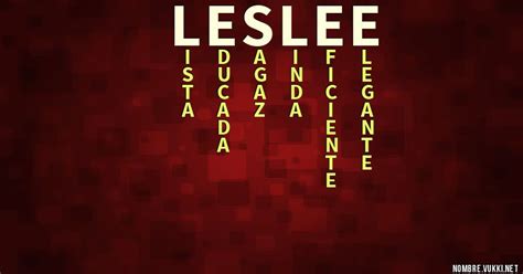 Qué Significa Leslee