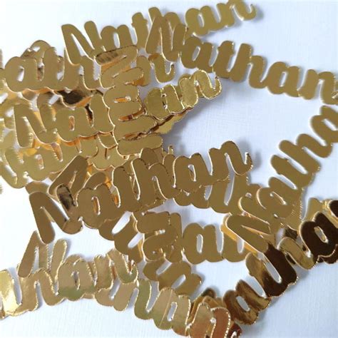 Aplique Dourado De Nome Personalizado Laminado Lamicote 6cm