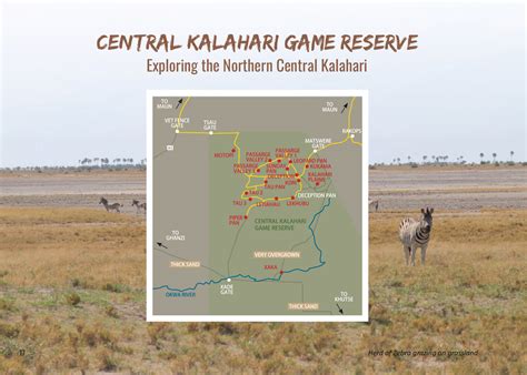 kalahari central map central kalahari game reserve map pbcyj