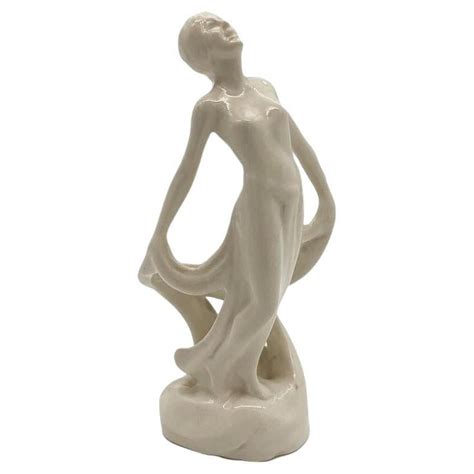 Austrian Ceramic Nude Art Deco Flapper Statue For Sale At StDibs