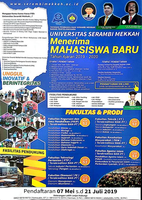 Brosur Penerimaan Mahasiswa Baru Tahun Ajaran 20192020 Universitas