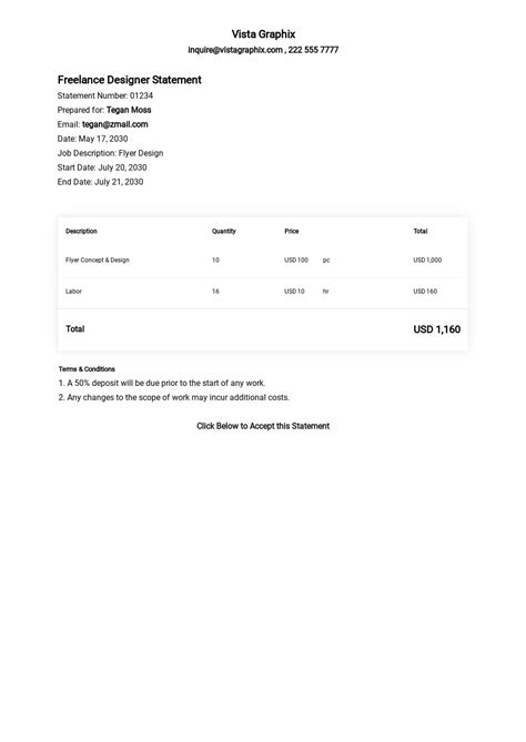 statement templates  microsoft word  templatenet