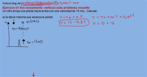 Ejercicio Tiro Lanzamiento Vertical Ca Da Problema Resuelto Youtube
