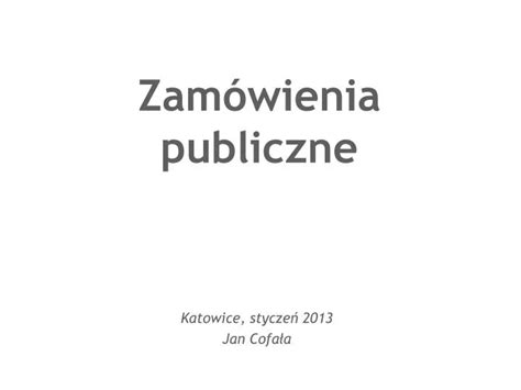 PPT Zamówienia publiczne PowerPoint Presentation free download ID