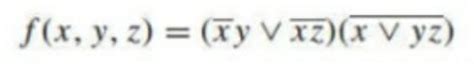 Solved For the following functions, find the conjunctive | Chegg.com