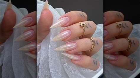 Angel Nails Bring A Gentle Shine To The Naked Nail Trend