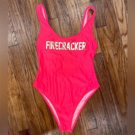 Swim Hot Pink High Waisted Scoop Back One Piece Swimsuit Or Bodysuit Poshmark