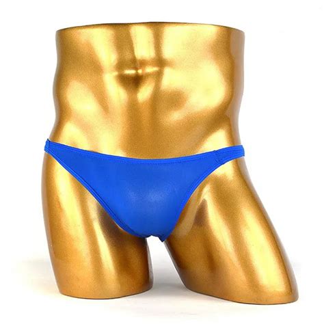 Culotte De Bikini En Soie Glac E Pour Hommes Culotte De Plage Transparente Micro Triangle Tanga