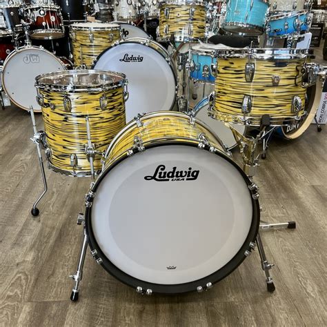 Ludwig Classic Maple Downbeat 3pc Shell Pack 121420 Lemon Oyster