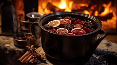 Premium AI Image | Christmas Market Delicious Mulled Wine