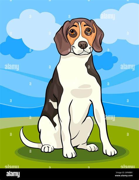 Beagle Dog Cartoon Illustration Stock Photo Alamy