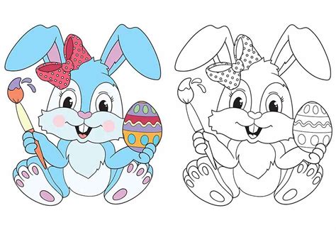 25 Easter Bunny Coloring Pages - Free Printable, Sheets and Images for Kids