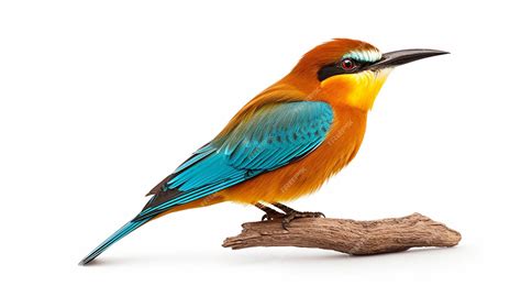 Premium Ai Image Sitting Bird Side View Isolation
