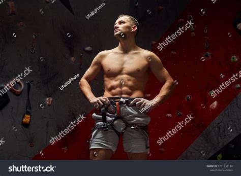 Portrait Muscular Rock Climber Posing Naked Stock Photo Shutterstock