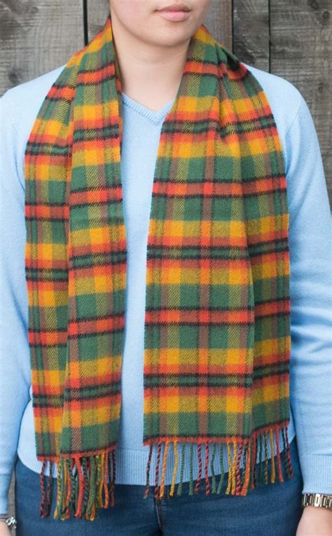 Irish Tartan Luxury Lambswool Scarf Clan