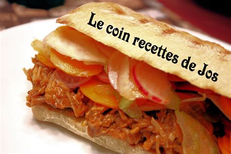 Le Coin Recettes De Jos ``pulled Pork`` Sandwich À LeffilochÉ De Porc