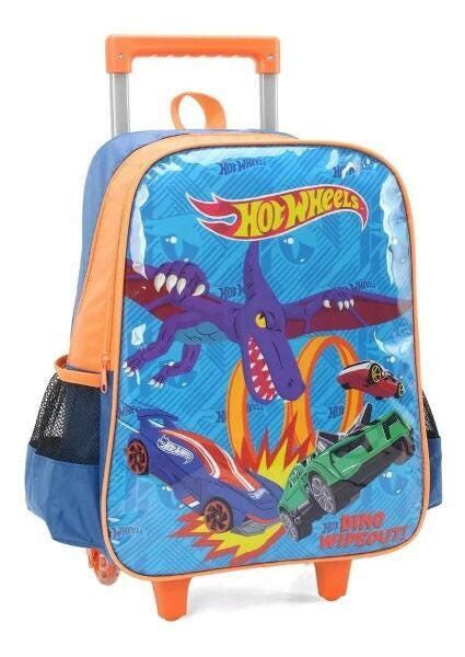 Mochila Hot Wheels Rodinhas E Lancheira Luxcel Madeiramadeira