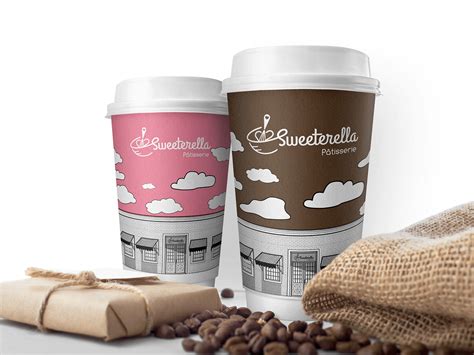 Design of the cups of coffee for Sweeterella :: Behance