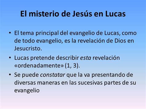 Resumen Del Libro De Lucas