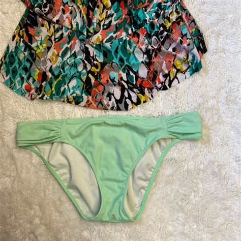 Swim Vintage Victorias Secret Tankini Bikini Set Mermaid One Piece Swimsuit Mix Match Poshmark