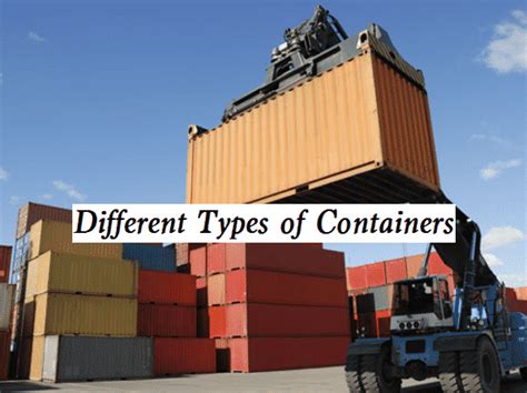 types  shipping containers classification  containers