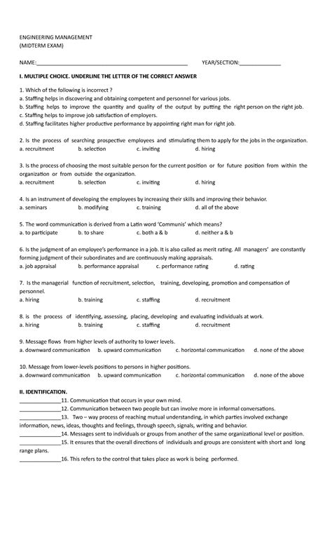 Introduction To Engineering Design Midterm Exam Answers 2