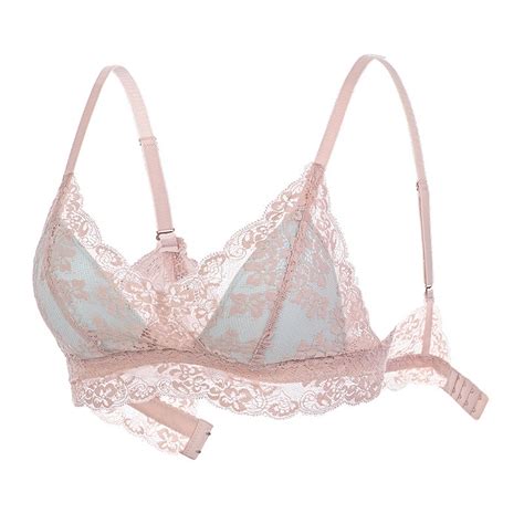 Lace Bra Women Sexy French Style Lingerie Thin Cup Wireless Bralette Comfortable Ventilation