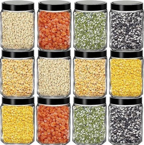 Piramal Glass Square Clear Jars And Containers For Kitchen Pantry Snacks