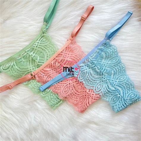 Kit Calcinha Tanga Lingerie De Renda Regulagem Shopee Brasil