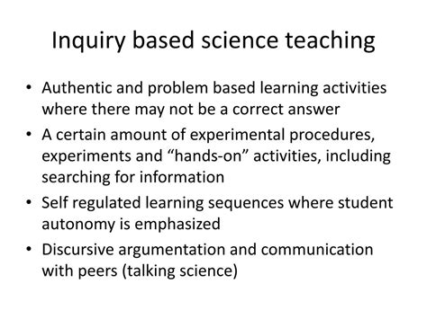 Ppt Inquiry Based Science Teaching Powerpoint Presentation Free