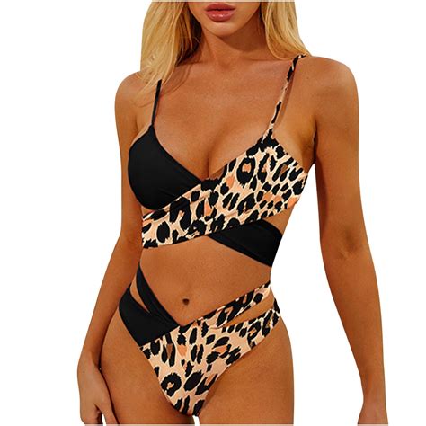 Tponi Slimming Swimsuits For Women Two Piece Sets Elastic Black Bikini