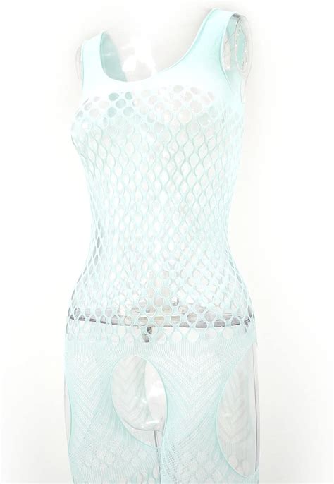 Amazon co jp chu U chu Lingerie Collection グラマラスボディストッキング G 032 ライトブルー スケスケ セクシーランジェリー ファッション