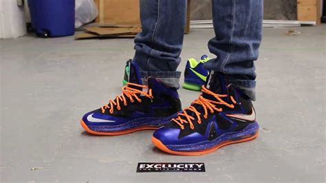 Lebron 10 Superhero On Feet Nike Lebron 10 Re Entry Pure Platinum X