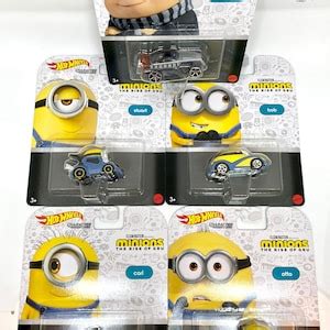 All 5 Cars Minions The Rise Of Gru Hot Wheels Complete Set Etsy