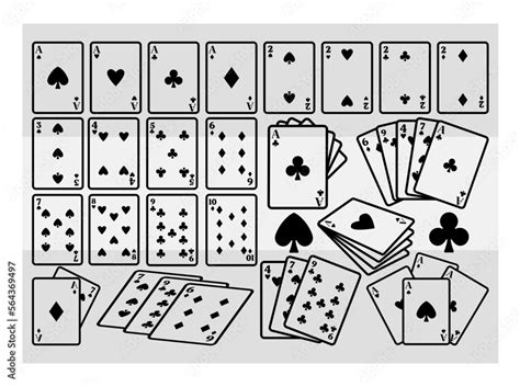 Vettoriale Stock Playing Cards Svg Playing Cards Full Deck Playing