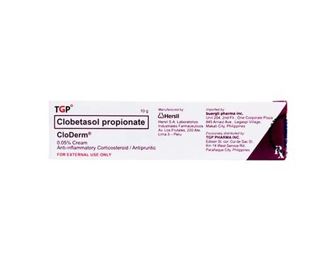 TGP Clobetasol Propionate CloDerm 0 05 Cream 10g