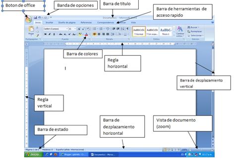 Tutorial De Word Elementos De La Pantalla Word